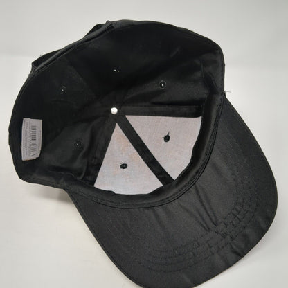 Unbranded Strapback Hat Black One Size Adjustable Vented Holes 6 Panel Blank