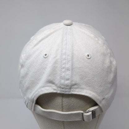 Adidas Slideback Hat White One Size Adjustable Embroidered 6 Panel Cotton