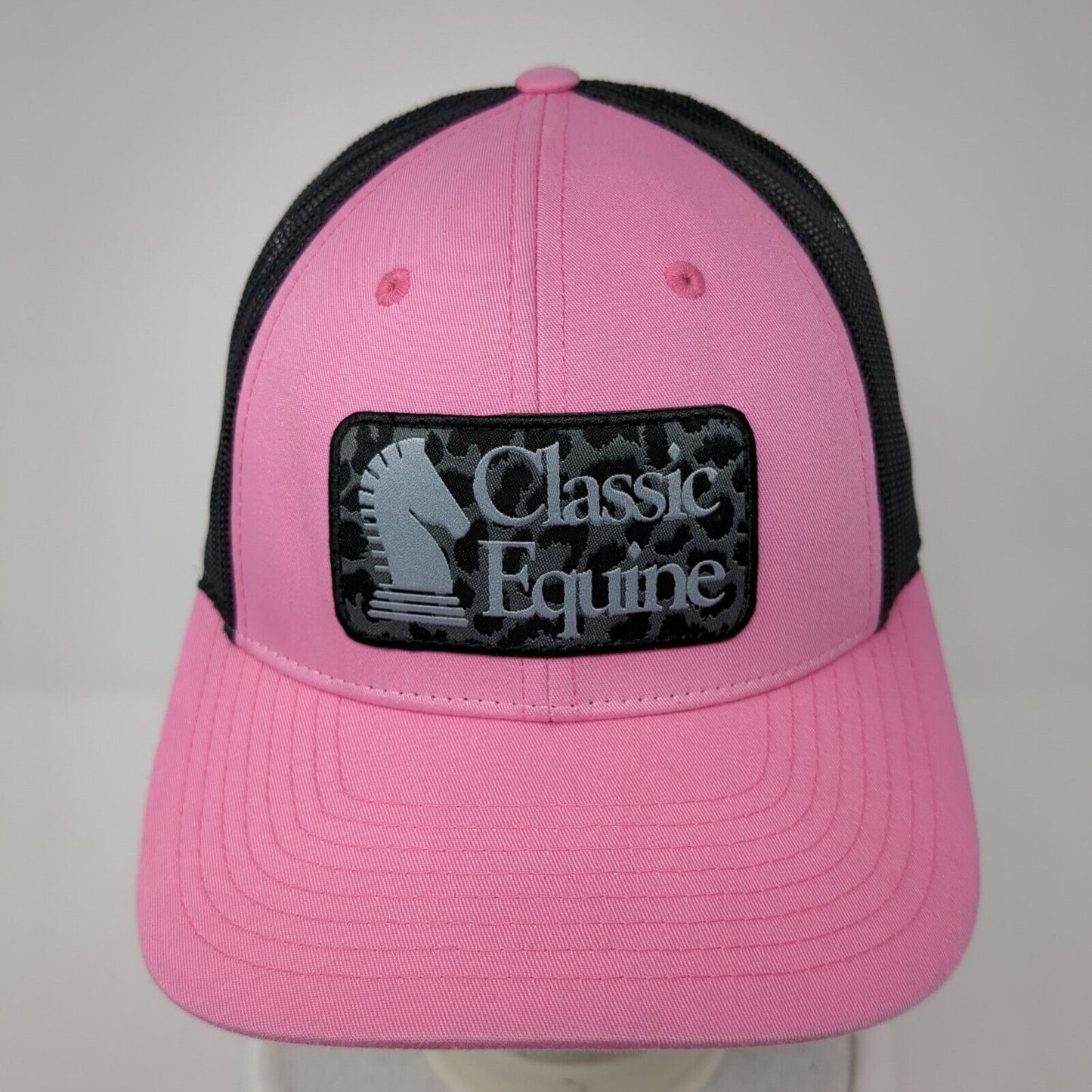 Classic Equine Snapback Trucker Hat Pink Small Adjustable Mesh Back Richardson