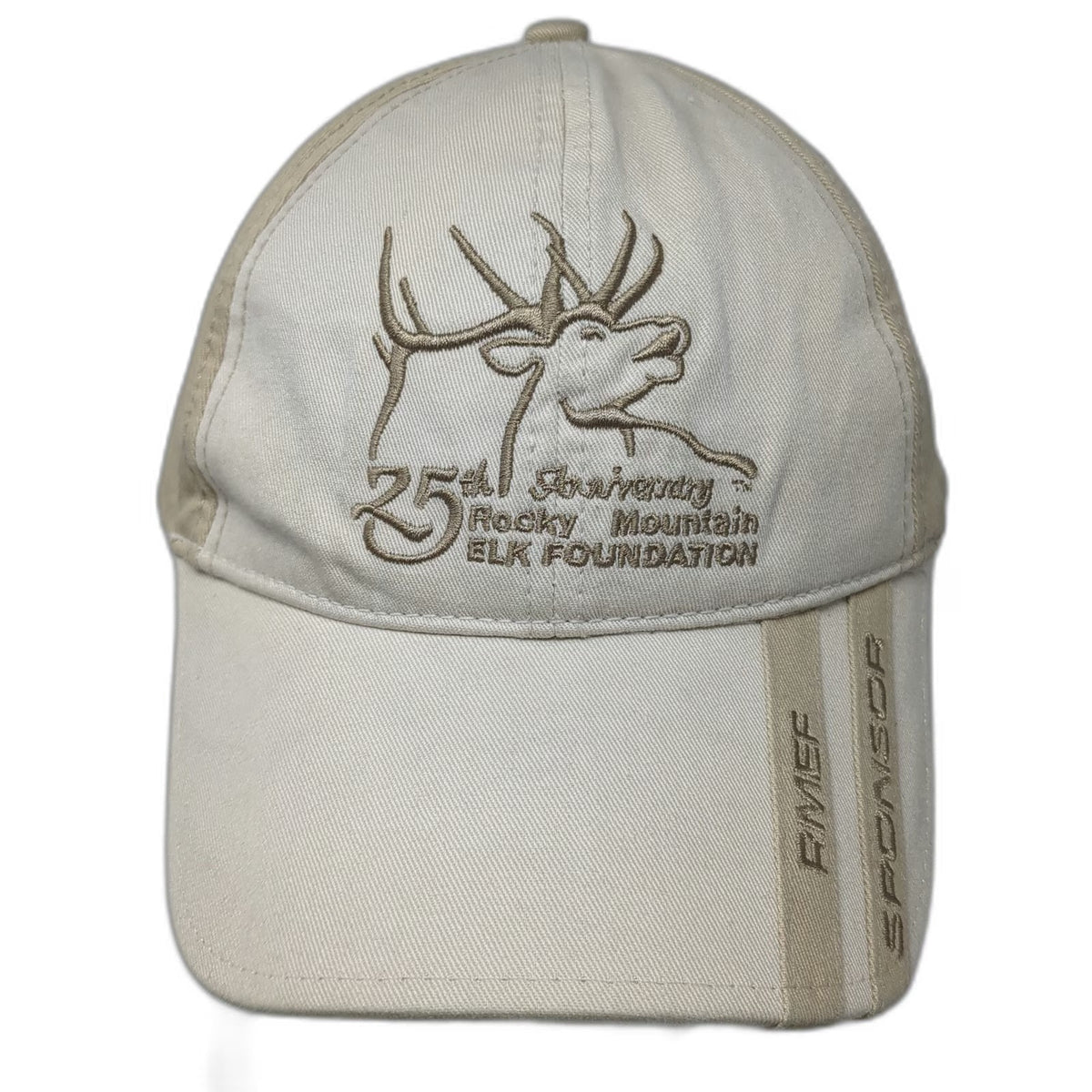 Rocky Mountain Elk Foundation RMEF Baseball Cap Beige One Size Sponsor 25th Hat