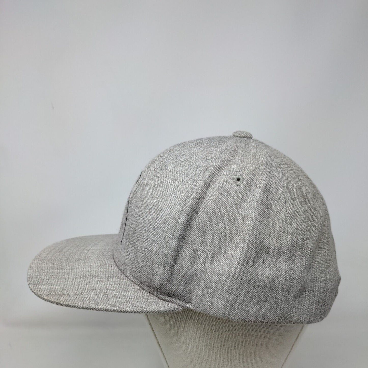 The Classics Yupoong Snapback Hat Gray One Size Solid Embroidered