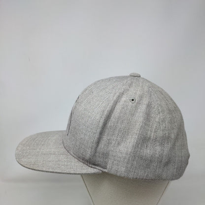 The Classics Yupoong Snapback Hat Gray One Size Solid Embroidered