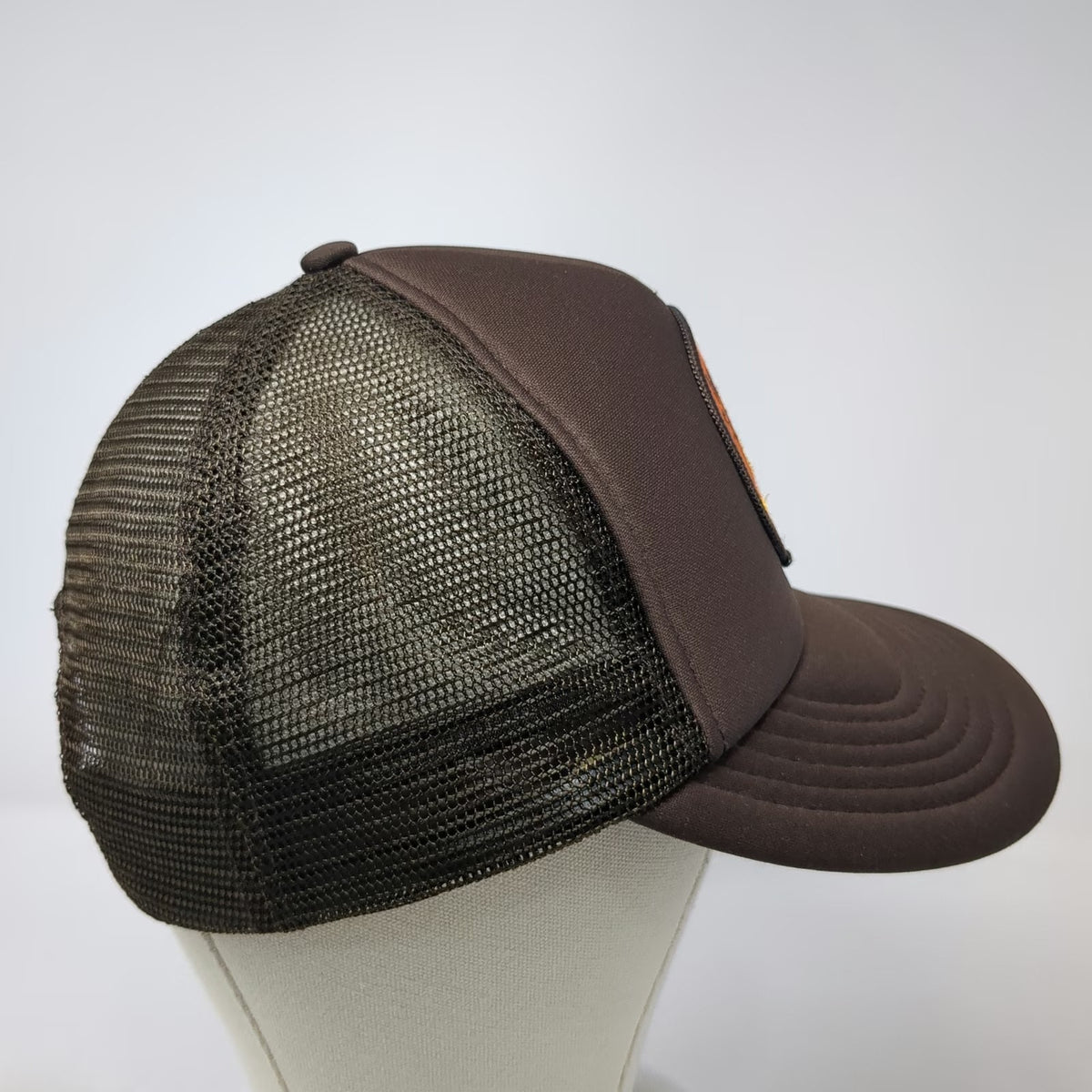 Wildlife Safari Brown Trucker Hat One Size Mesh Snapback Running Cheetah Patch