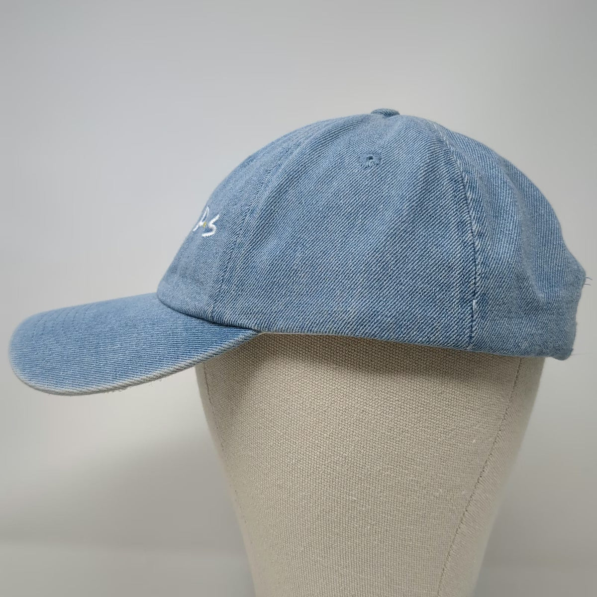 The Friends Experience Baseball Cap Blue Denim One Size Slideback Hat Logo
