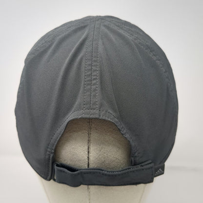 Adidas Baseball Cap Gray One Size Strapback Aeroready Performance Running Hat
