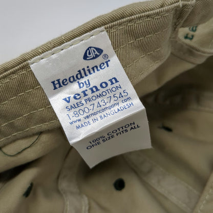 Headliner by Vernon Teton Steel Metal Roofs Baseball Cap Beige Green One Size
