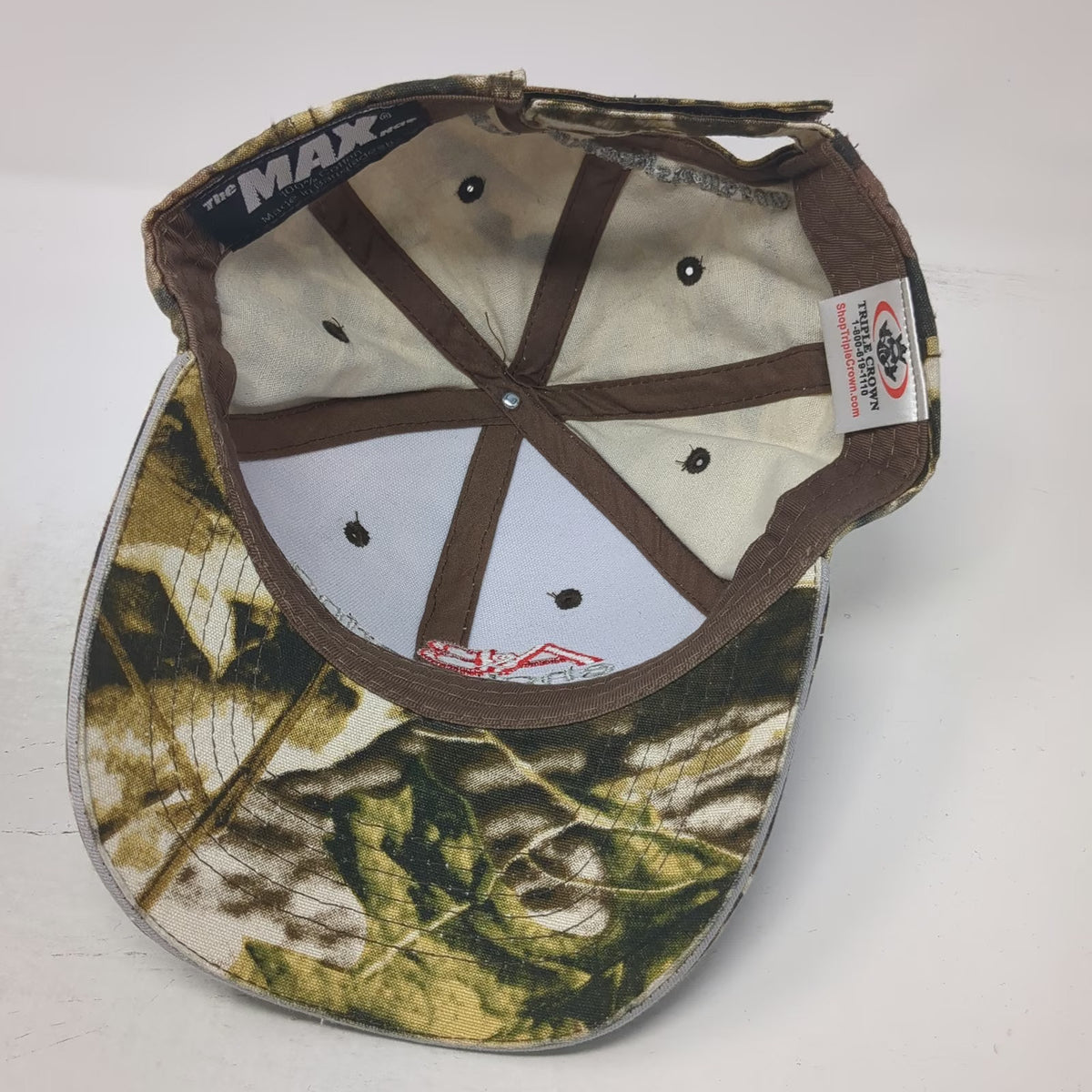 Triple Crown Baseball Cap Brown One Size Camo A&B Engineering Services Work Hat