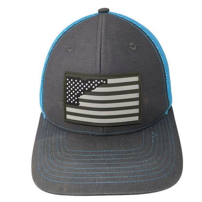 American Flag Snapback Trucker Hat Multicolor OS Adjustable Mesh Back Richardson