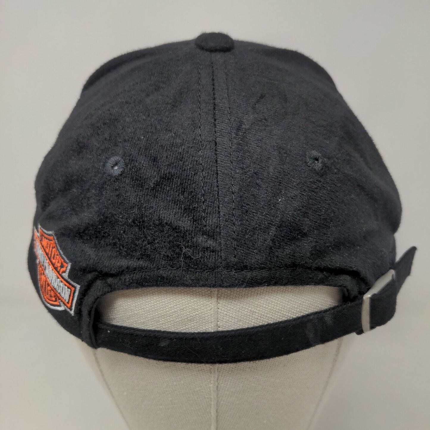 Harley Davidson Men's Slideback Hat Black Adjustable Embroidered Logo