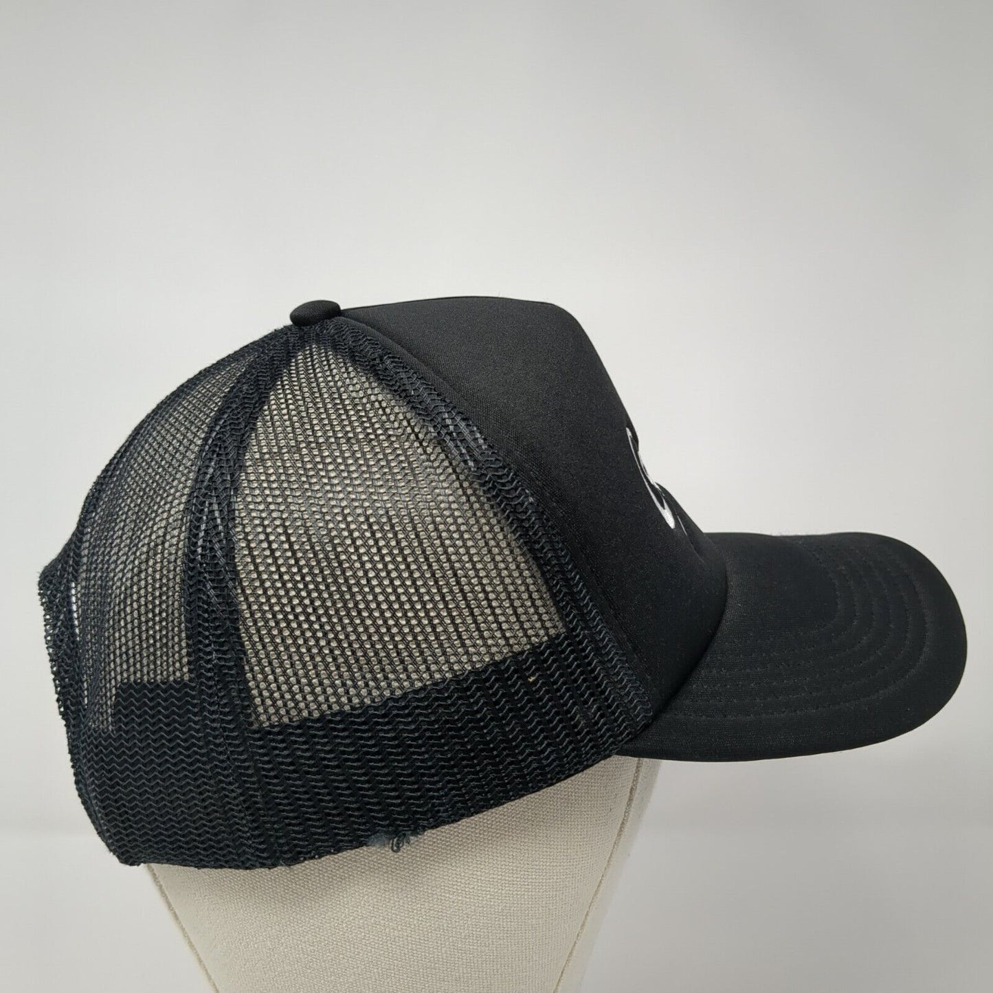 Oregon Snapback Frame Trucker Hat Black One Size Mesh Back AS Colour