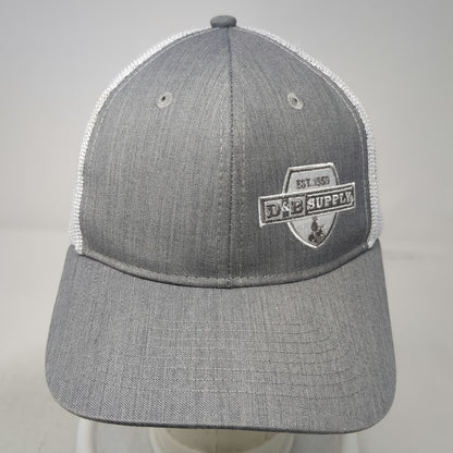 AMG Trucker Hat Gray One Size D&B Supply Shield Logo Snapback Mesh Back Outdoor