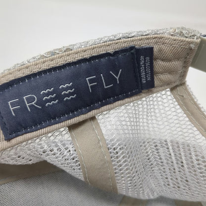 Free Fly Trucker Hat Gray Blue Camo One Size Mesh Snapback Fishing Logo Patch