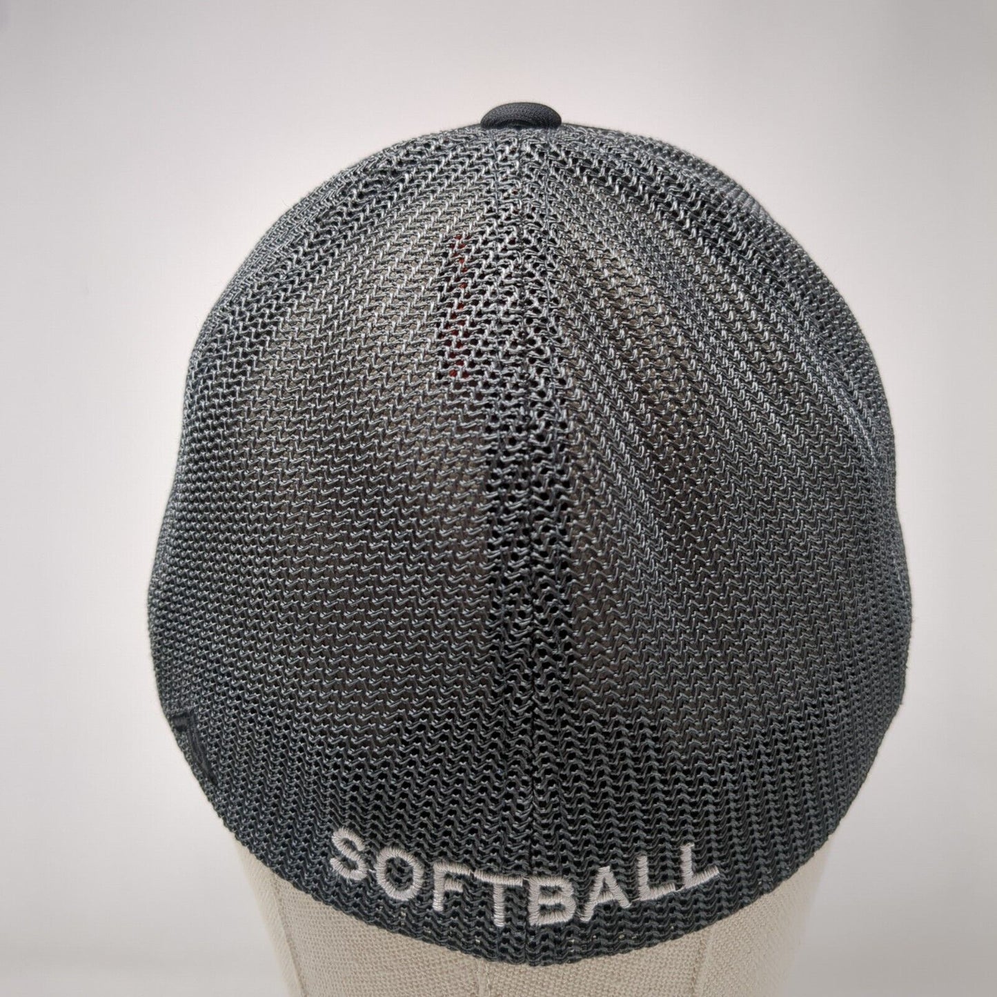 CI Softball Fitted Mesh Back Trucker Hat Gray 6 7/8-7 3/8 Embroidered