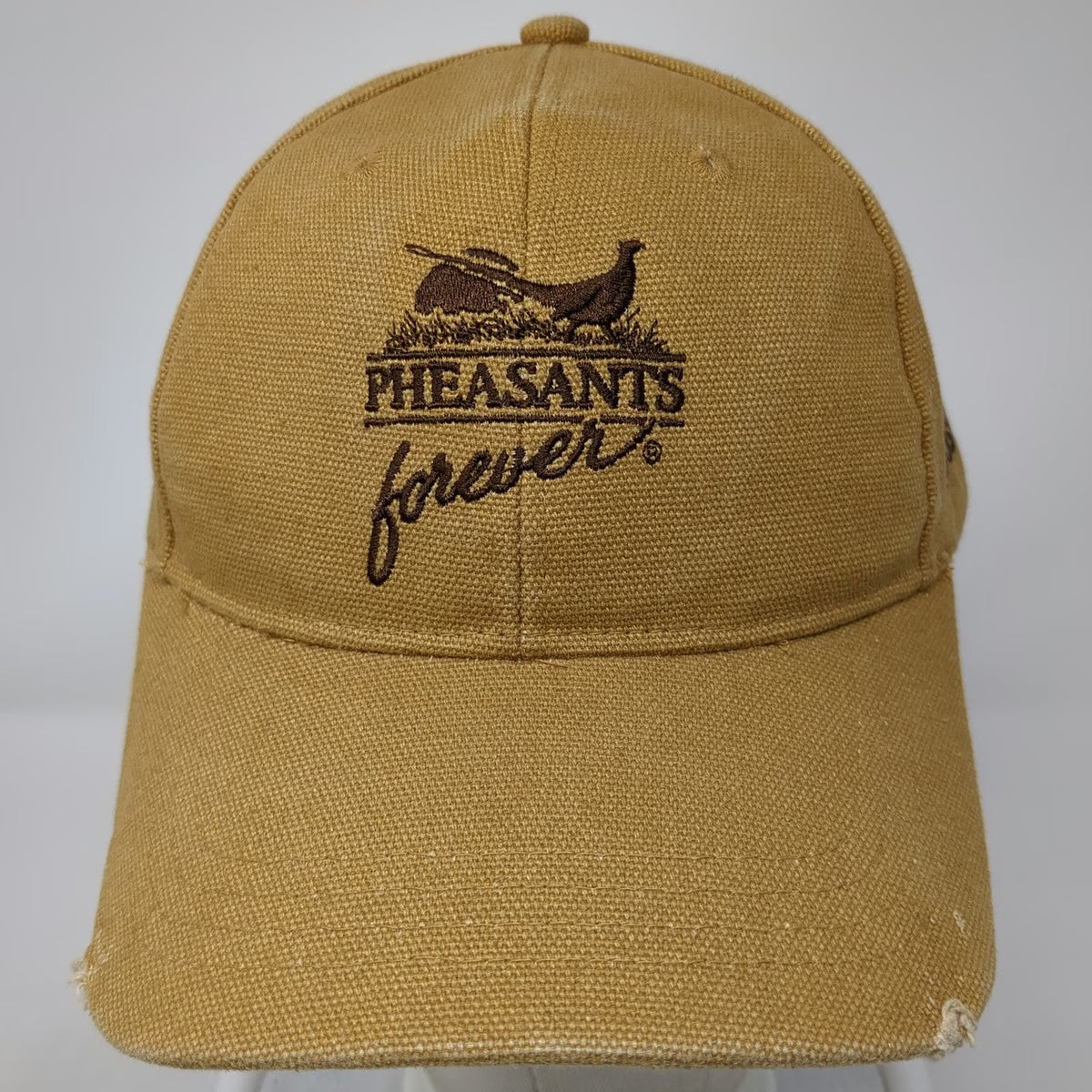 Pheasants Forever Rooster Booster Snapback Brown Hat One Size Canvas Pheasant