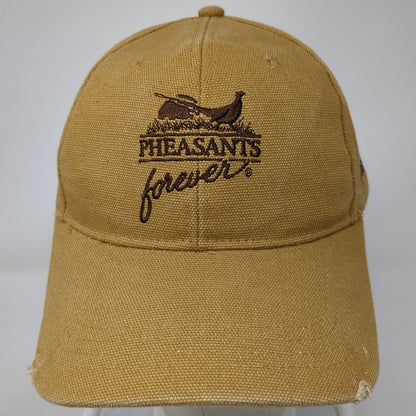Pheasants Forever Rooster Booster Snapback Brown Hat One Size Canvas Pheasant
