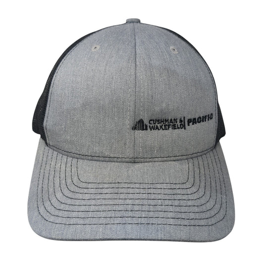 Cushman & Wakefield Pacific Snapback Trucker Hat Gray One Size Mesh Back
