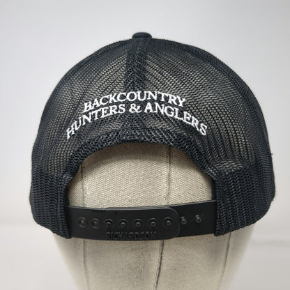 Richardson Trucker Hat Black One Size Public Land Owner Hunters Anglers Mesh