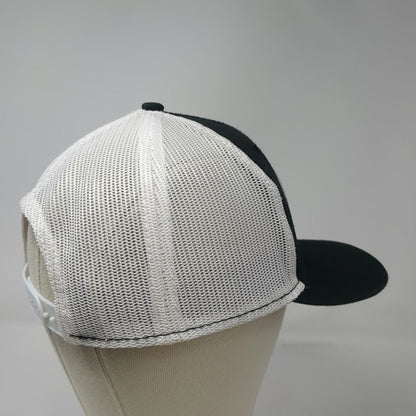 Alpine Mountain Rainbow Patch Black Trucker Hat One Size Snapback Mesh Hat