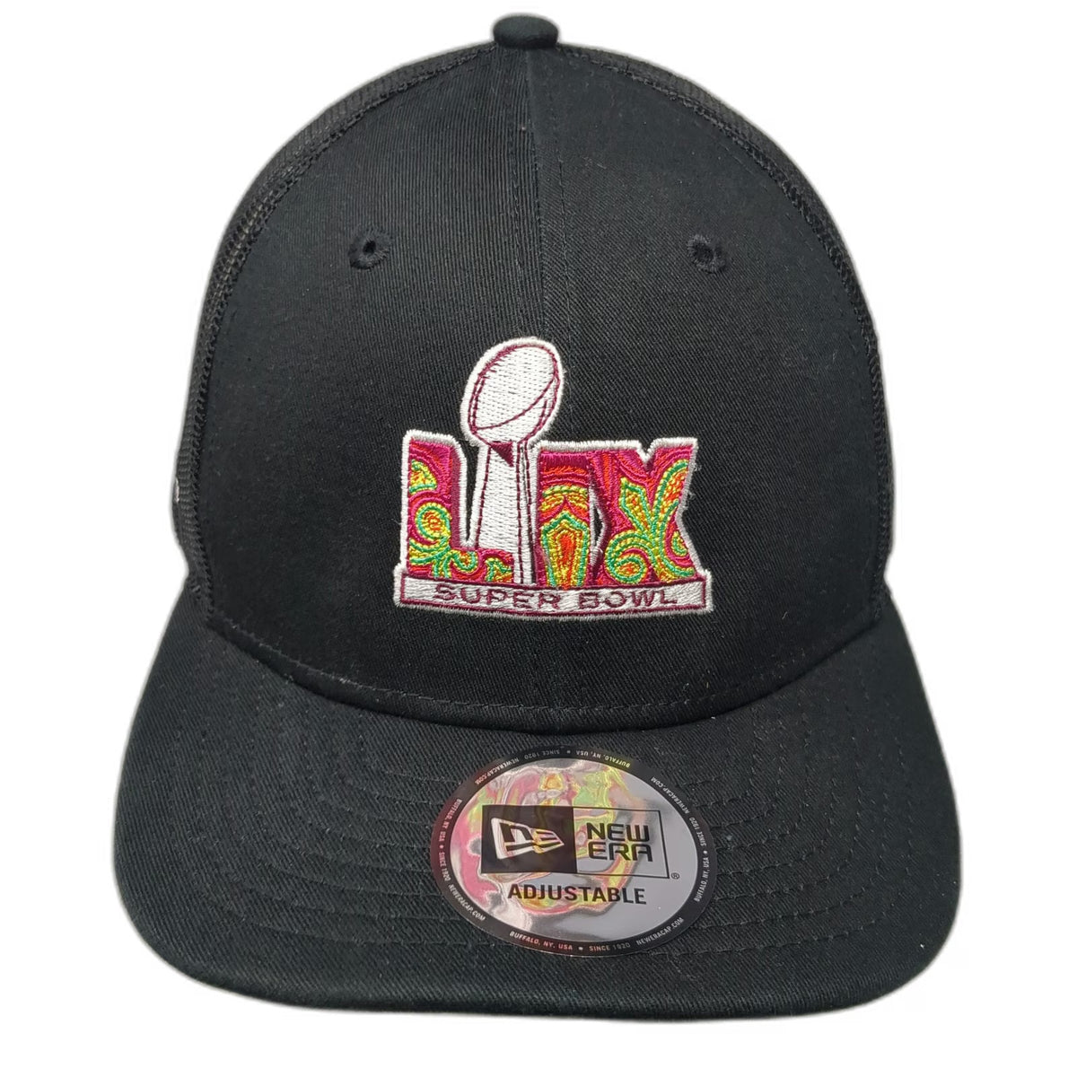 NFL Super Bowl LIX New Era Trucker Hat Black One Size FanDuel Logo Mesh Snapback
