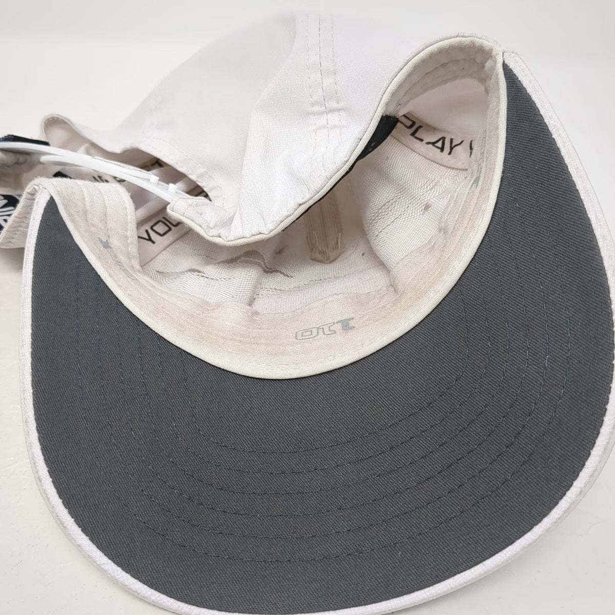 PING 5 Panel Hat White One Size Golf Sunset Mountain Patch Snapback Flexfit 110