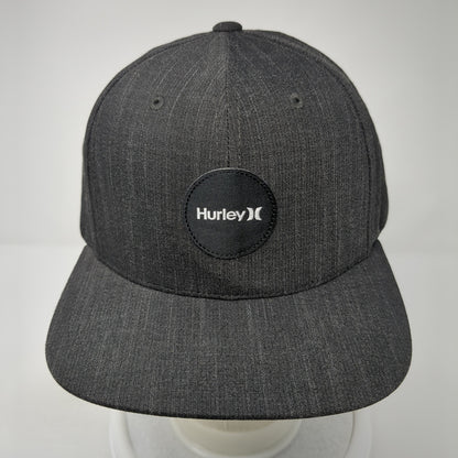 Hurley Snapback Hat Black One Size Adjustable Patch Logo Polyester Blend