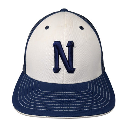 Letter N Fitted Mesh Back Trucker Hat Blue 7 3/8-8 Pacific Headwear