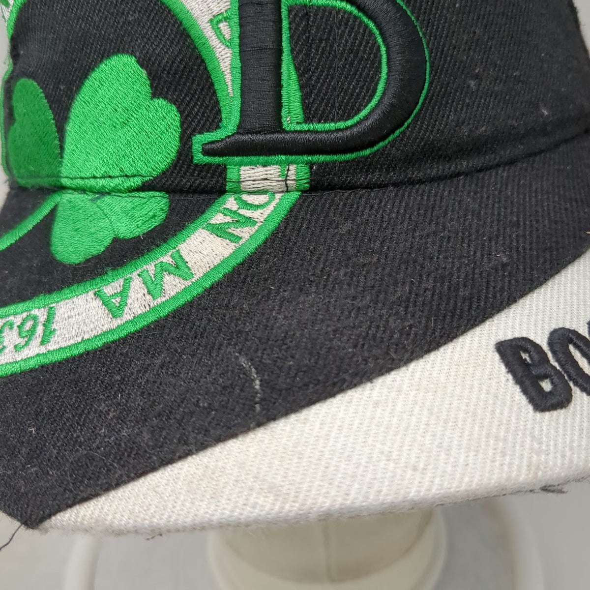 Baystate Apparel Baseball Cap Black One Size Boston MA 1630 Shamrock Clover Hat
