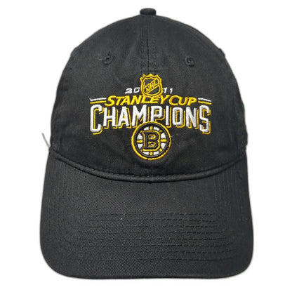 Boston Bruins NHL New Era Baseball Cap Hat Black One Size Stanley Cup Champions