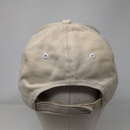 Cameron Strapback Hat Tan OSFM Embroidered Adjustable Vent Holes