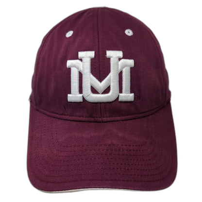 Adidas Montana Grizzlies NCAA Red One Size Cap Strapback Hat Griz UM Logo