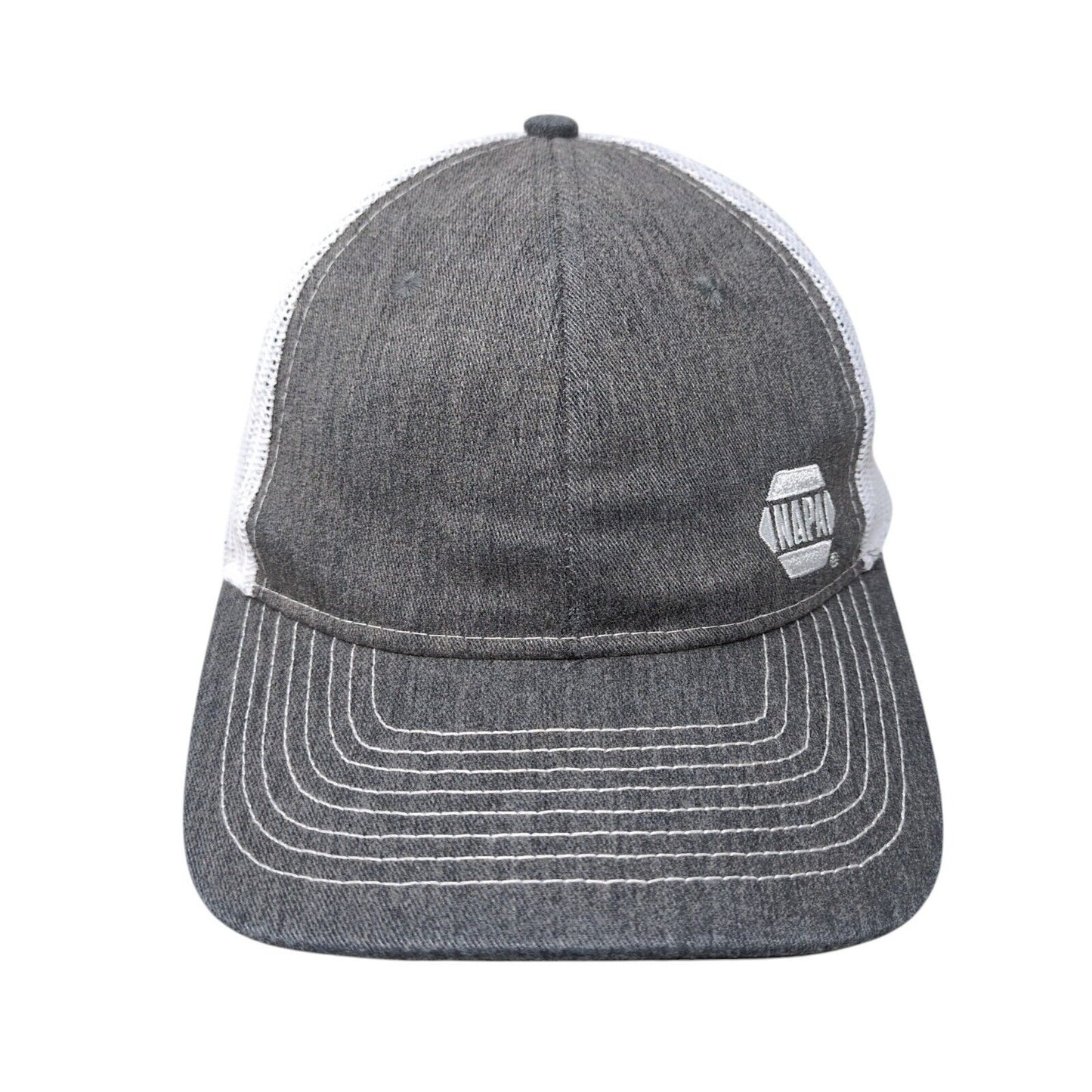 NAPA Snapback Mesh Back Trucker Hat Gray One Size Colorblock 6 Panel
