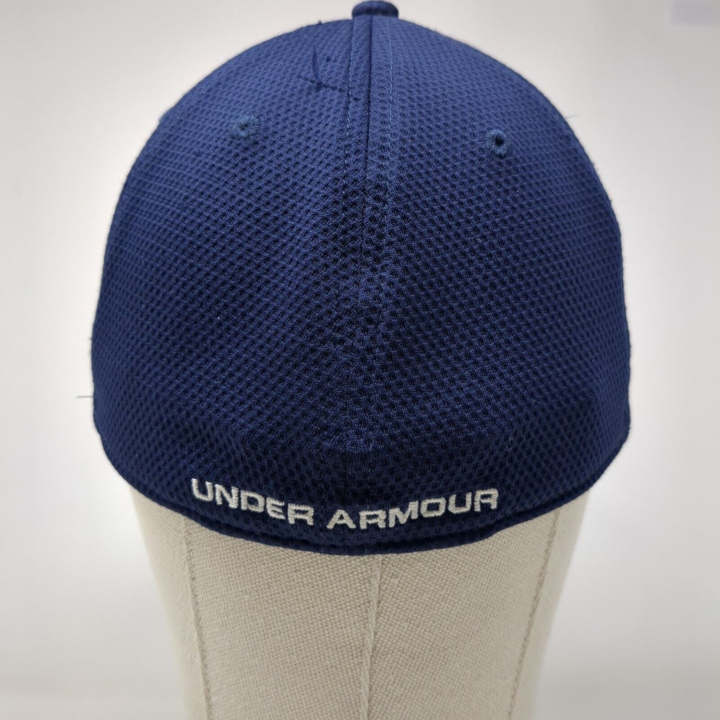 Under Armour Fitted Hat Blue Large/XL Solid Embroidered Logo 6 Panel