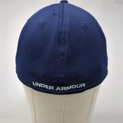 Under Armour Fitted Hat Blue Large/XL Solid Embroidered Logo 6 Panel