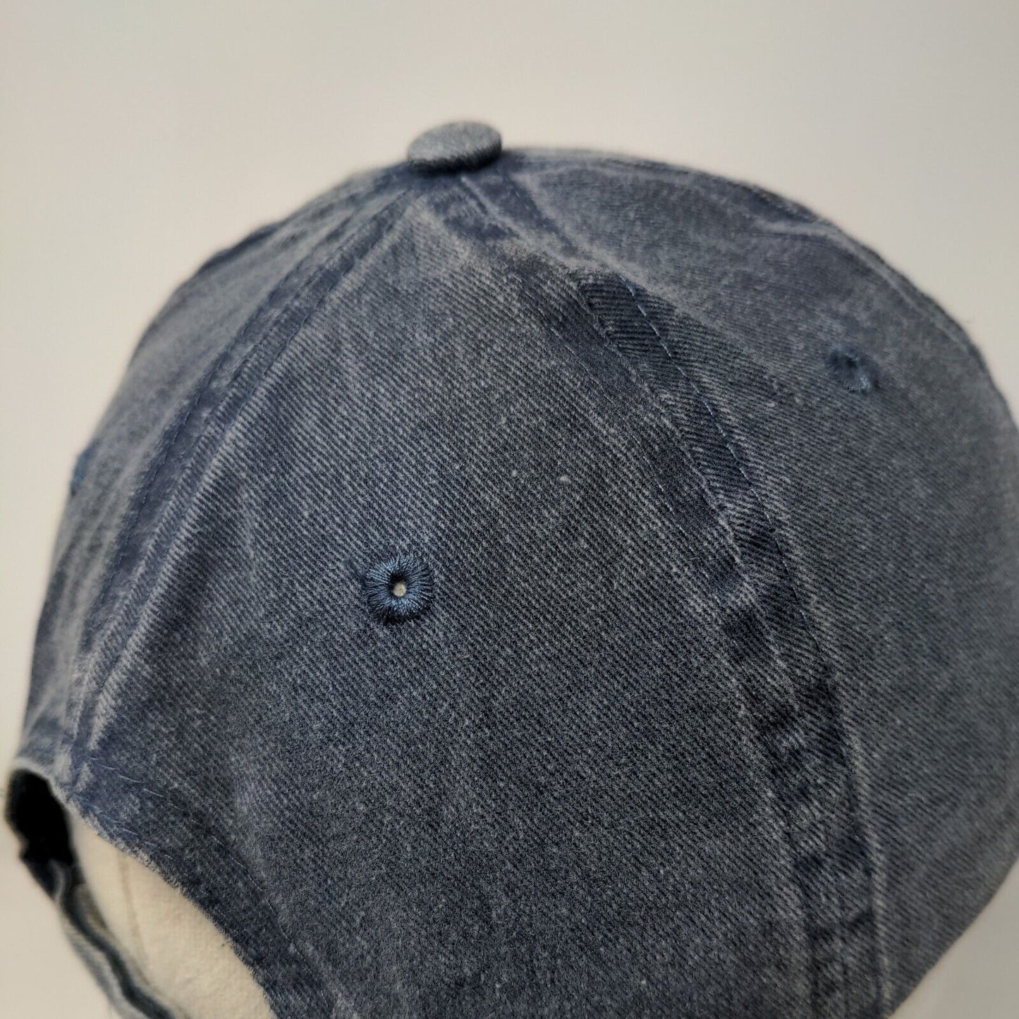 Unbranded Strapback Hat Blue OSFM Adjustable Blank Solid 6 Panel
