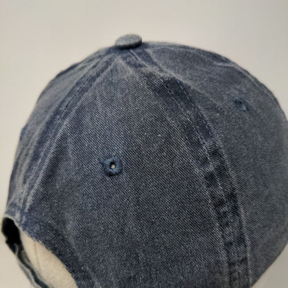 Unbranded Strapback Hat Blue OSFM Adjustable Blank Solid 6 Panel