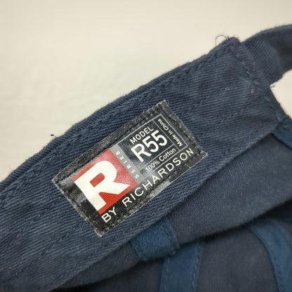 Richardson Baseball Cap Blue One Size Bent Water Brewing Co Leather Patch Hat