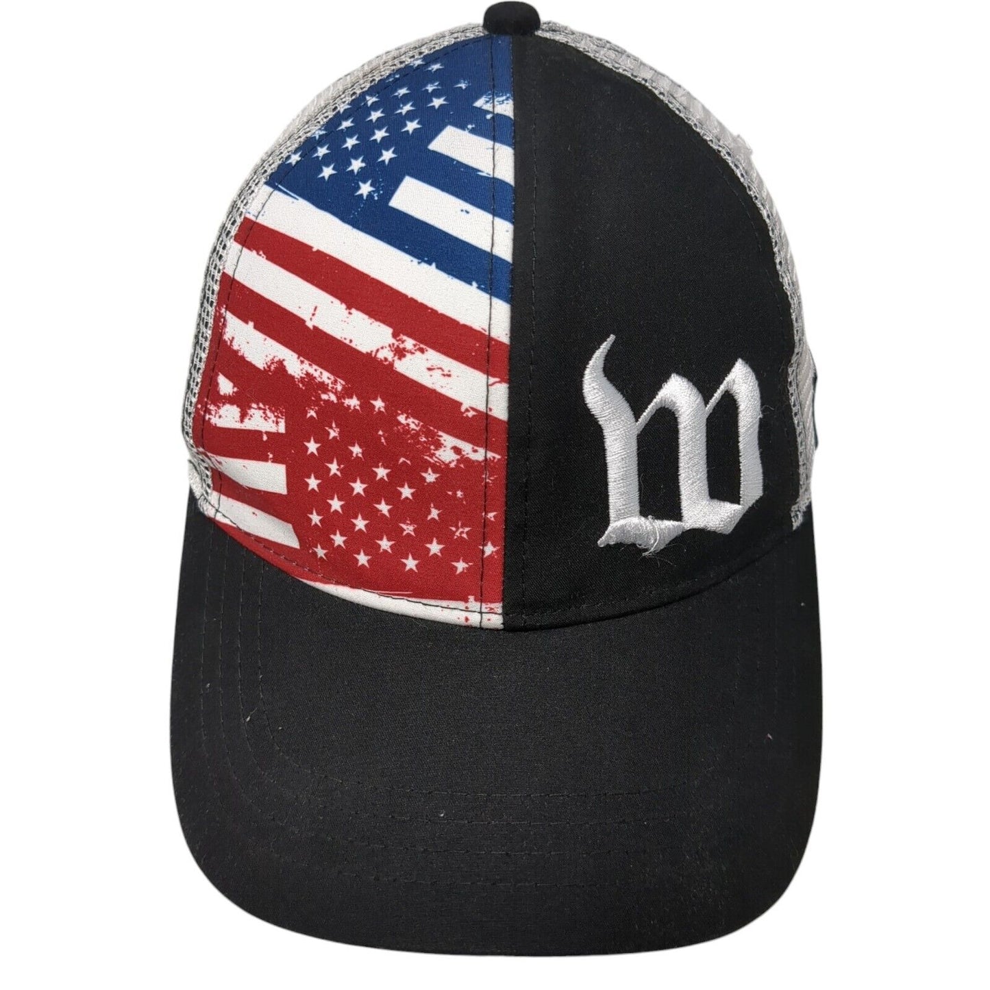 Team M Snapback Trucker Hat Multicolor OS Adjustable Patriotic Flag Mattie Ink