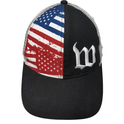 Team M Snapback Trucker Hat Multicolor OS Adjustable Patriotic Flag Mattie Ink