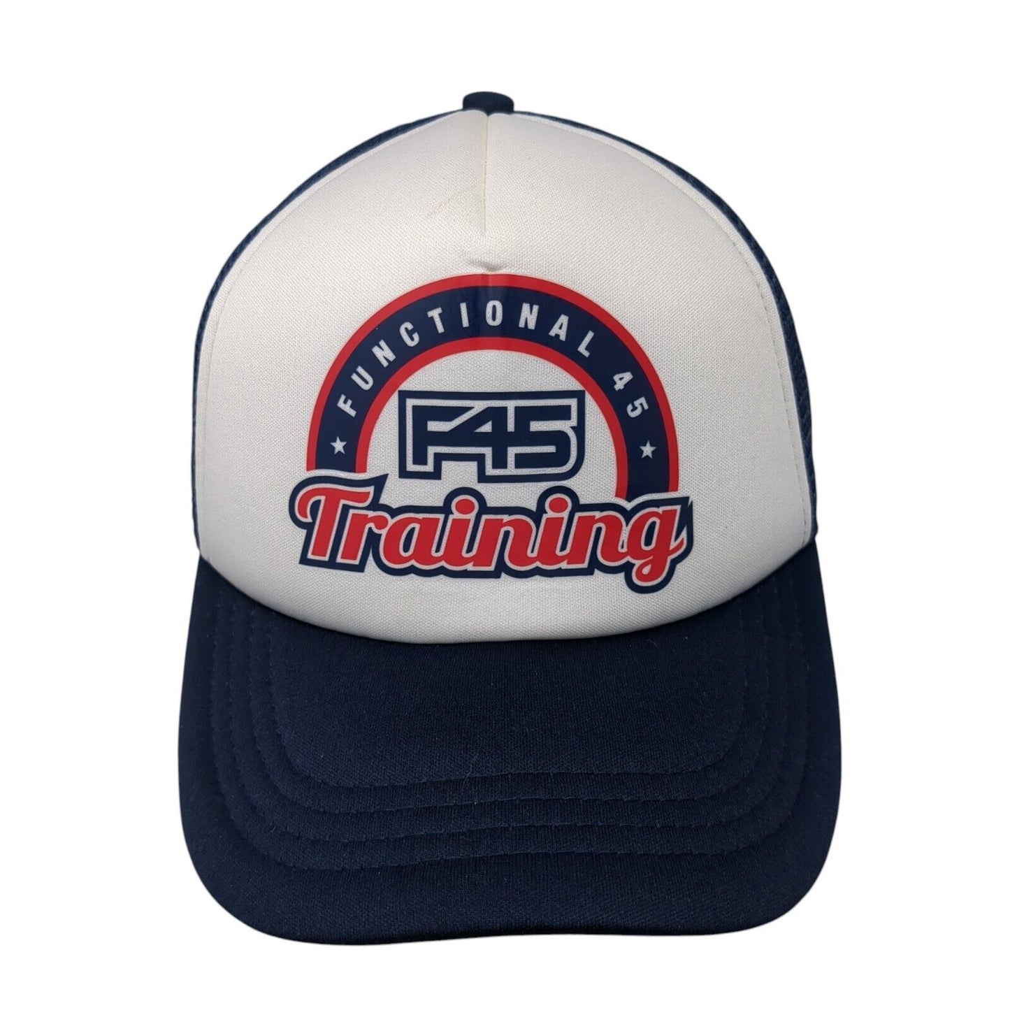 F45 Functional 45 Training Snapback Trucker Hat Blue OS Adjustable Mesh Back
