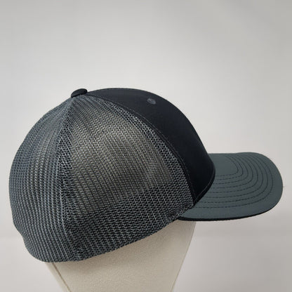 Pacific Headwear Fitted Trucker Hat Gray 7 3/8-8 Lightweight Mesh Back Blank