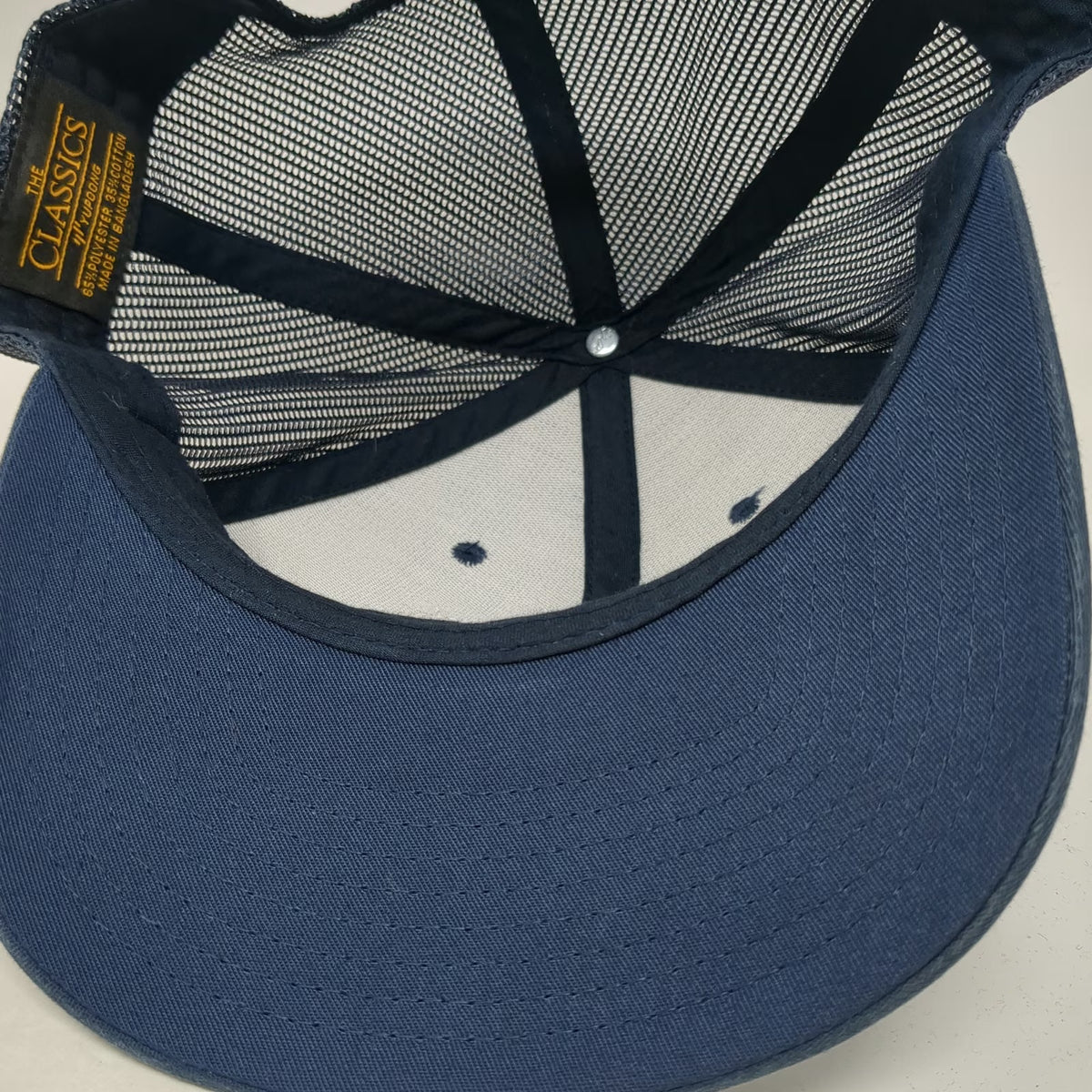 Yupoong Trucker Hat Blue One Size San Pedro Belize The Truck Stop Mesh Snapback