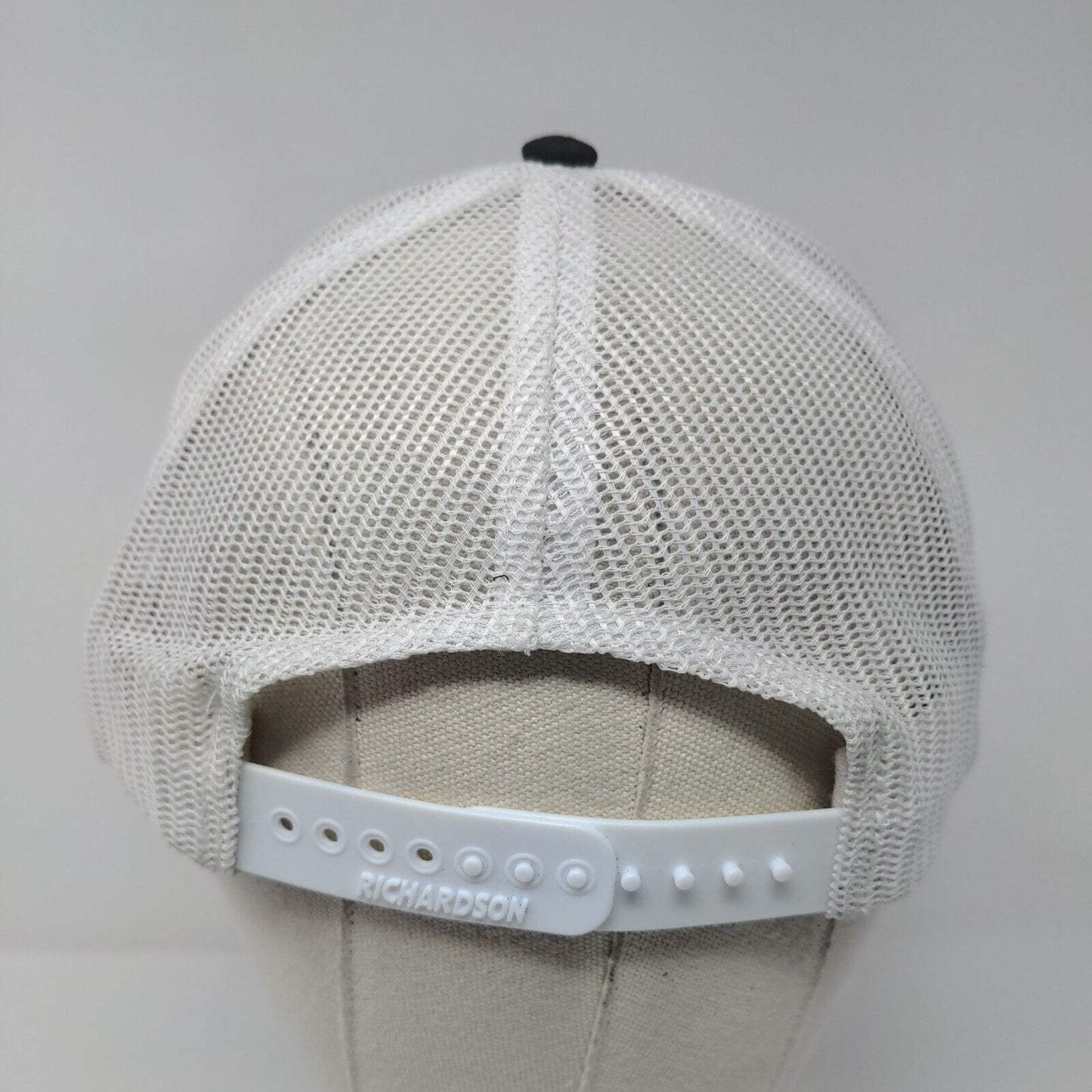 Richardson Snapback Trucker Hat Black OSFA Adjustable Mesh Back 6 Panel