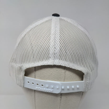 Richardson Snapback Trucker Hat Black OSFA Adjustable Mesh Back 6 Panel
