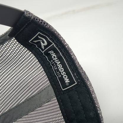 Richardson Trucker Hat Black Gray One Size Mesh Snapback Inventure Structured