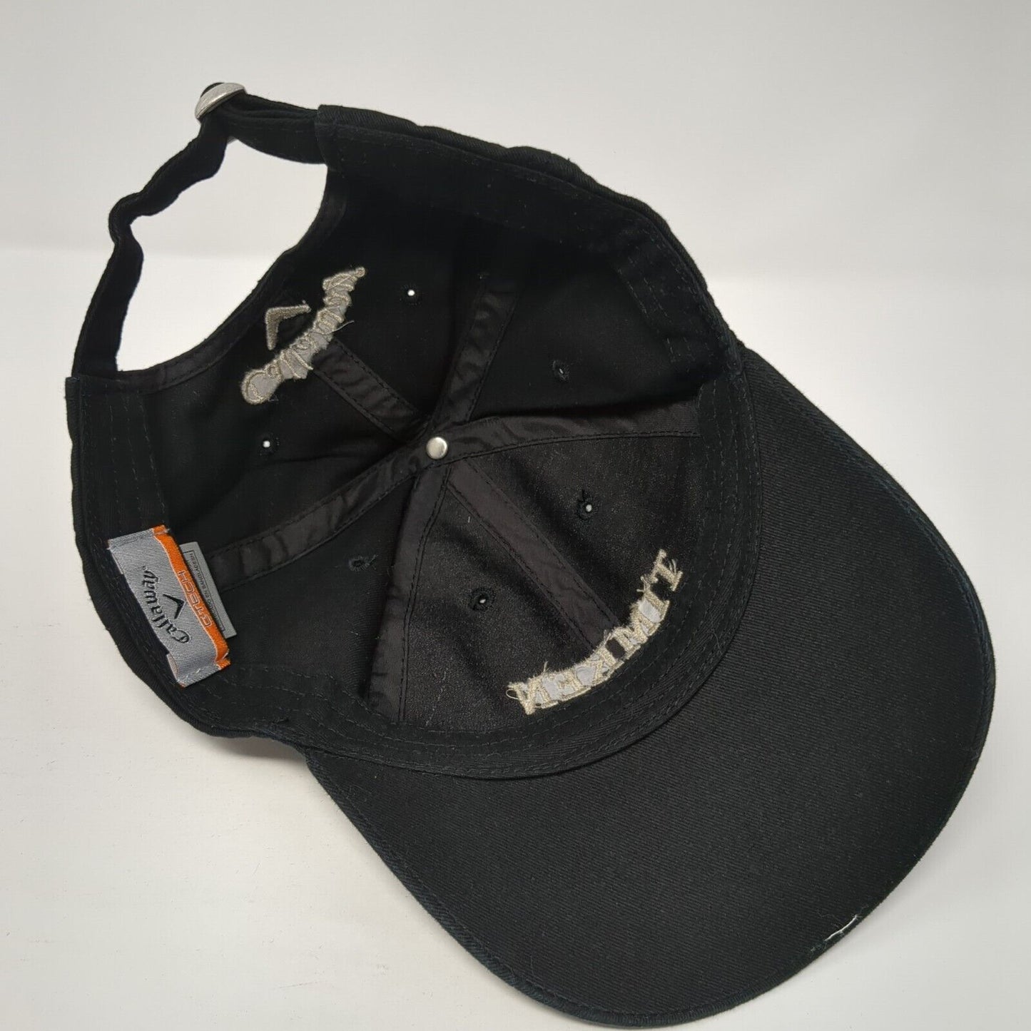 Timken Slideback Hat Black One Size Adjustable Callaway C-Tech 6 Panel