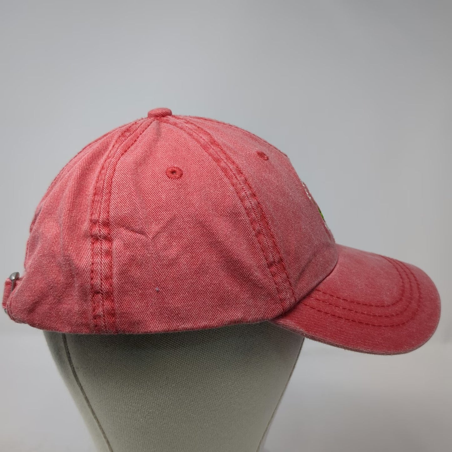 Sportsman Baseball Cap Red One Size Friendly River Music Cornish Maine Logo Hat
