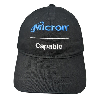 Micron Capable Adult Slideback Hat Black OS Adjustable Embroidered Outdoor Cap