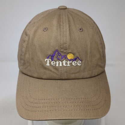 Tentree Baseball Cap Brown One Size Organic Cotton Adjustable Mountain Logo Hat