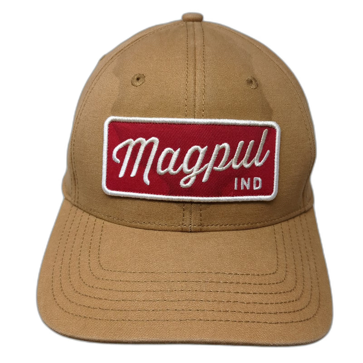 Magpul Snapback Brown Hat One Size Script Patch IND Logo Canvas Twill 6 Panel