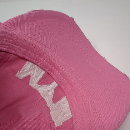 MYM Slideback Baseball Cap Pink One Size Adjustable Embroidered District